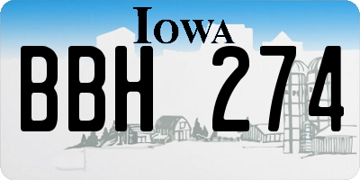 IA license plate BBH274