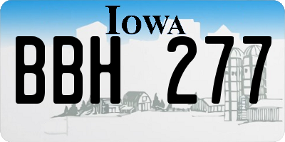 IA license plate BBH277