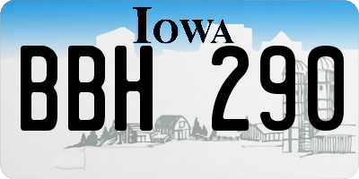 IA license plate BBH290