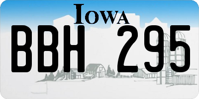 IA license plate BBH295