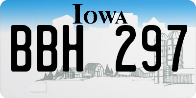 IA license plate BBH297