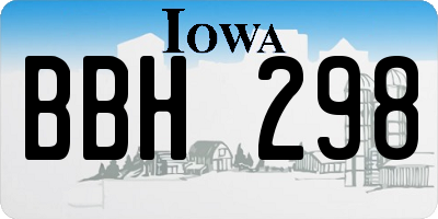 IA license plate BBH298