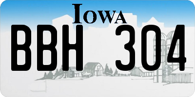IA license plate BBH304