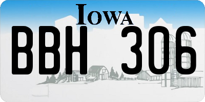 IA license plate BBH306