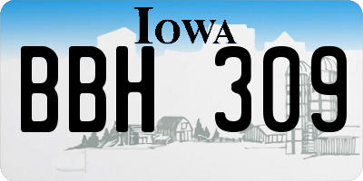IA license plate BBH309
