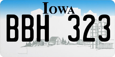 IA license plate BBH323