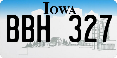 IA license plate BBH327