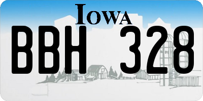 IA license plate BBH328