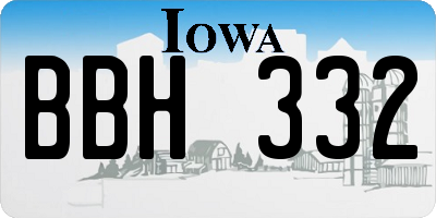 IA license plate BBH332