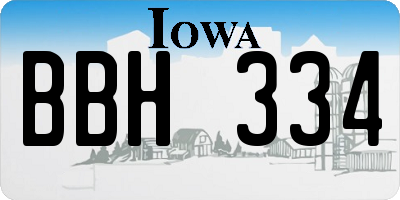 IA license plate BBH334