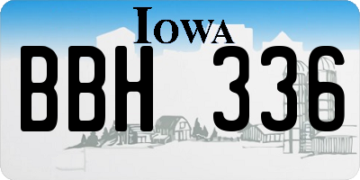 IA license plate BBH336