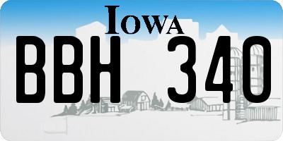 IA license plate BBH340