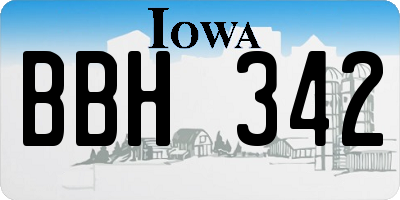 IA license plate BBH342