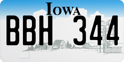 IA license plate BBH344