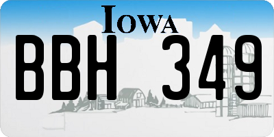 IA license plate BBH349