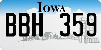 IA license plate BBH359