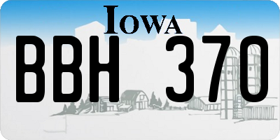 IA license plate BBH370