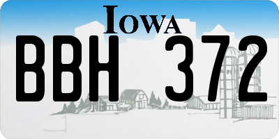 IA license plate BBH372