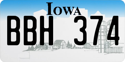IA license plate BBH374