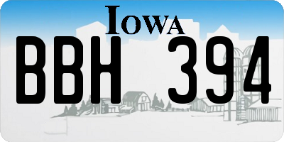 IA license plate BBH394