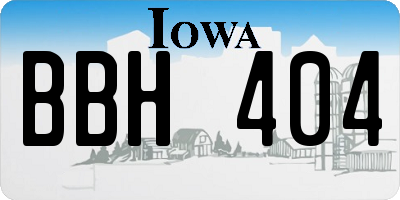 IA license plate BBH404