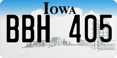 IA license plate BBH405