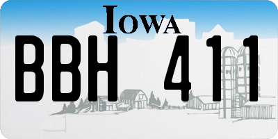 IA license plate BBH411