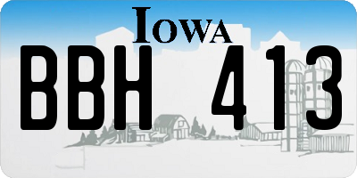 IA license plate BBH413