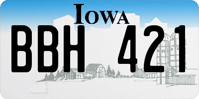 IA license plate BBH421