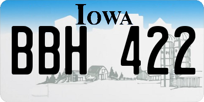 IA license plate BBH422