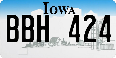 IA license plate BBH424