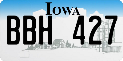 IA license plate BBH427