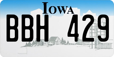 IA license plate BBH429