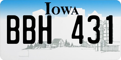IA license plate BBH431