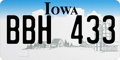 IA license plate BBH433
