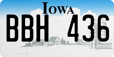 IA license plate BBH436