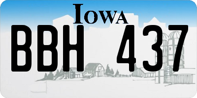 IA license plate BBH437