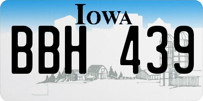 IA license plate BBH439
