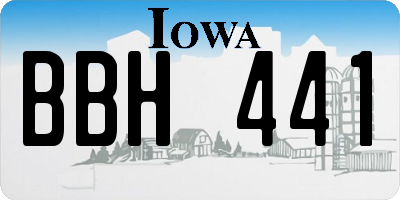 IA license plate BBH441