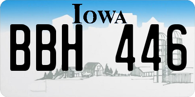 IA license plate BBH446