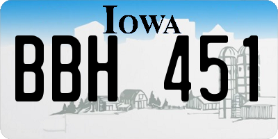 IA license plate BBH451