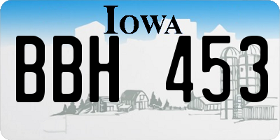 IA license plate BBH453