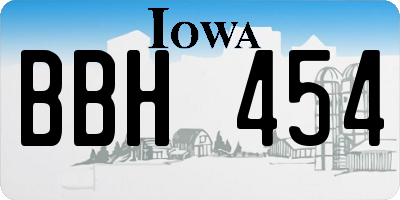 IA license plate BBH454