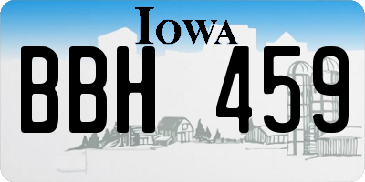 IA license plate BBH459