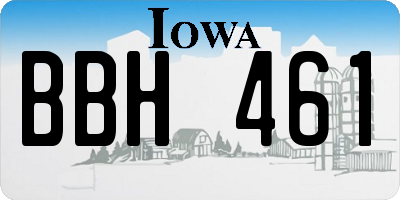 IA license plate BBH461