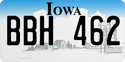 IA license plate BBH462
