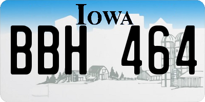IA license plate BBH464