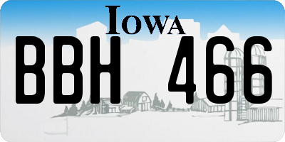 IA license plate BBH466