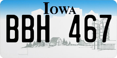 IA license plate BBH467