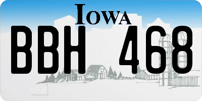 IA license plate BBH468